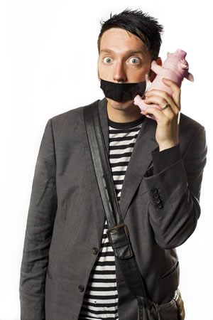 The Boy with tape on his face